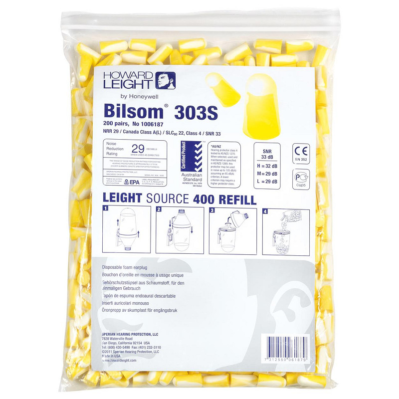 Howard Leight Bilsom 303S oordoppen navulling à 200 paar