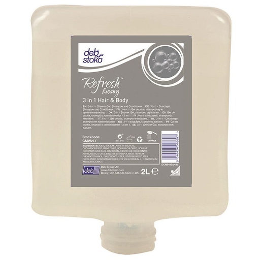 [85025100] Deb Stoko Refresh Luxury 3 in 1 Hair & Body shampoo