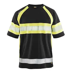 [28065400] Blåkläder 3337 T-shirt Zwart/Fluogeel